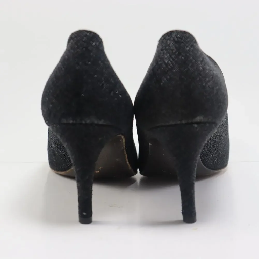 Stuart Weitzman Pumps‎ 8.5 Black Womens Pointed Toe Stiletto Heels QH67362